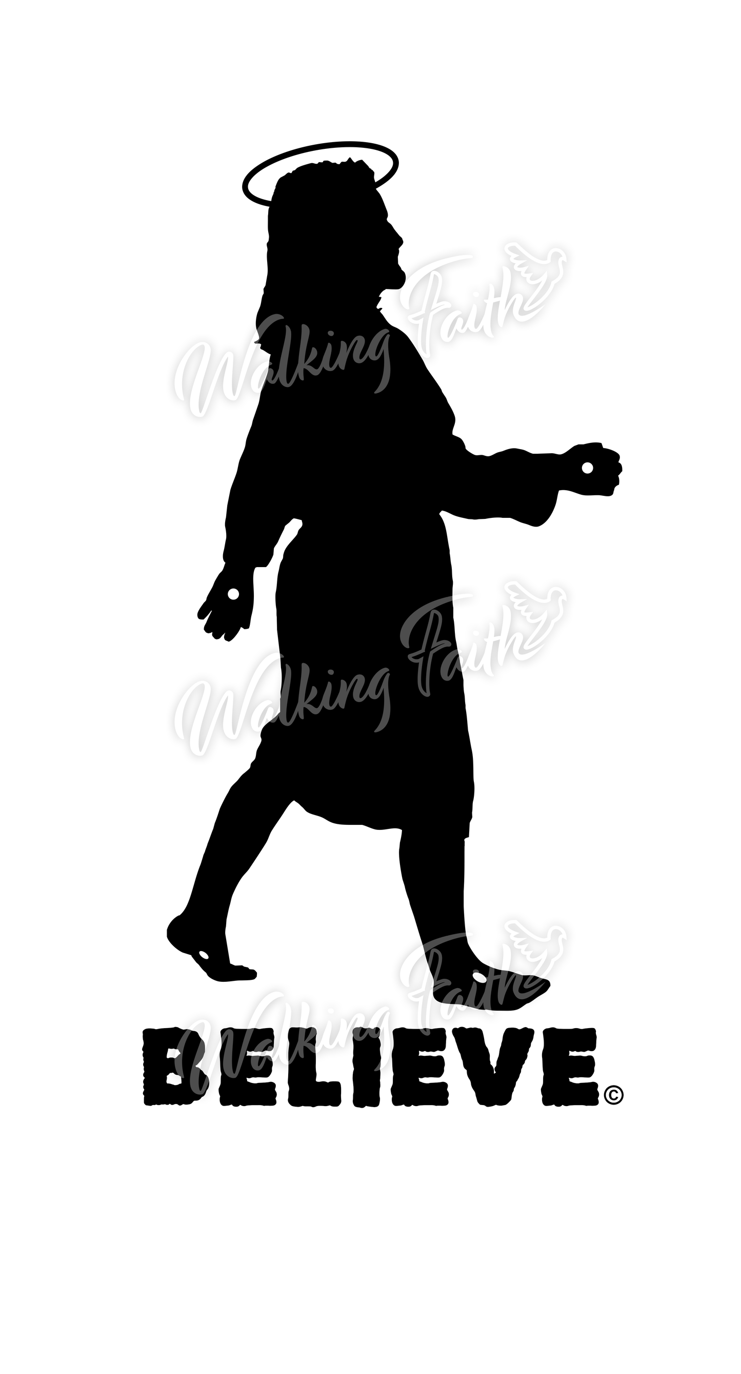 Jesus ‘BELIEVE’ die-cut sticker